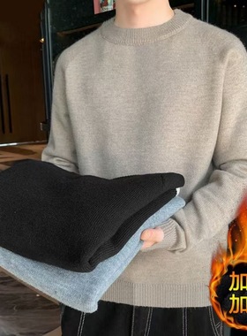 Fleece-lined Men's 2025 Men's Casual Warm Knitwear Loose Typ