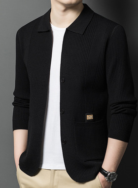 2025 Youth Men's Knitted Cardigan Men's Jacket Men's Casual