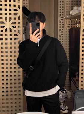 Half Zipper Pullover Men's Korean Fashionable Handsome All-m