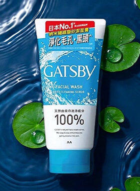 GATSBY 纳米纤维洁面膏130克蓝色深层清洁深入毛孔净化去油清爽版