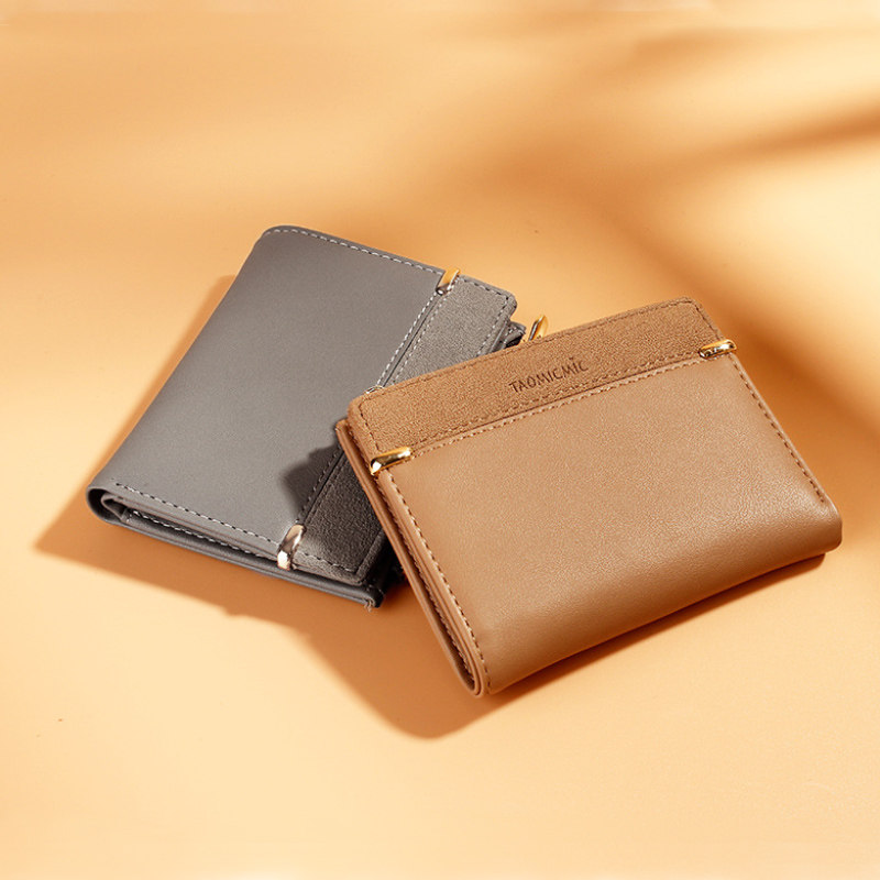 小众设计ins复古简约短款薄零钱包 宝瑞芙钱包