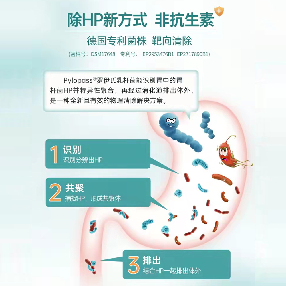 天猫国际进口超市Purmeo帕米奥养胃益生菌护胃胶囊肠胃保健品pylopass罗伊氏乳杆菌1