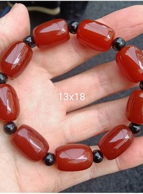 天然玛瑙手链南红色玉石串