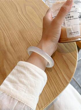 高冰香槟金玛瑙手镯马料白