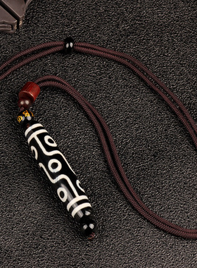 天珠项链西藏九眼吊坠挂件