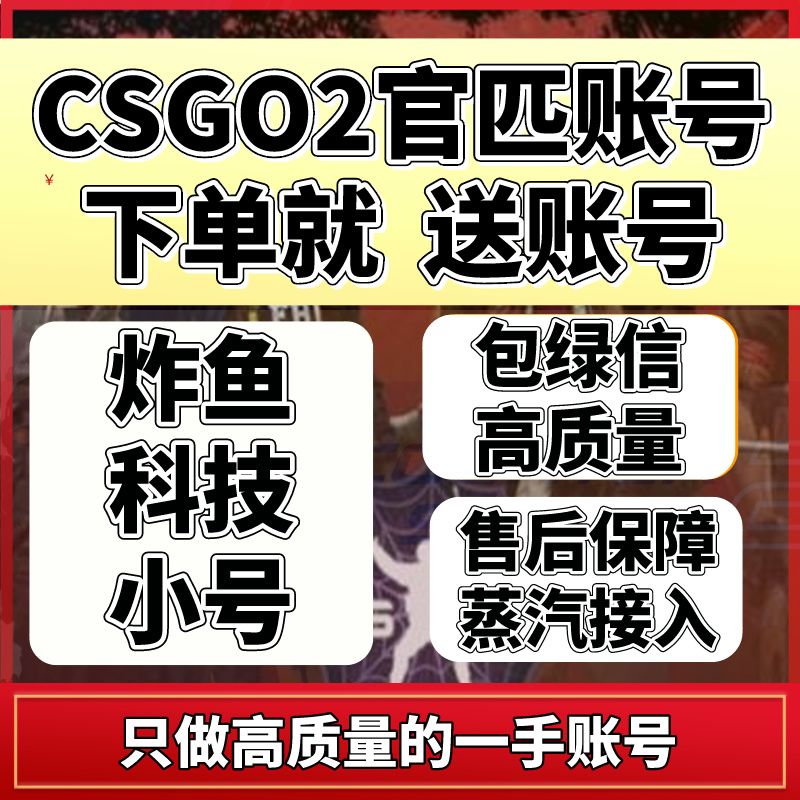 CS2优先账号csgo官匹国服绿信号账号一二级定级白银黄金刷箱子号-图1