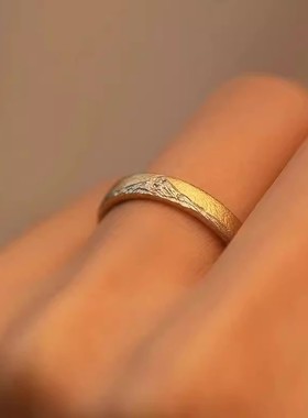 日照金山情侣戒指富士山下小众文艺风食指戒复古西藏神山开口指环