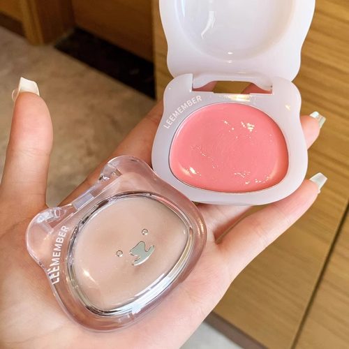 LEEMEMBER荔萌小熊水光腮红膏多用膏高光修容提亮脸部收缩膨胀色 - 图0