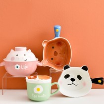Home Children Ceramic Bowls Han Prints WIND BREAKFAST DAY STYLE CARTOON CUTE HIGH FACE VALUE STUDENT SOUP BOWL FOAM NOODLE BOWL
