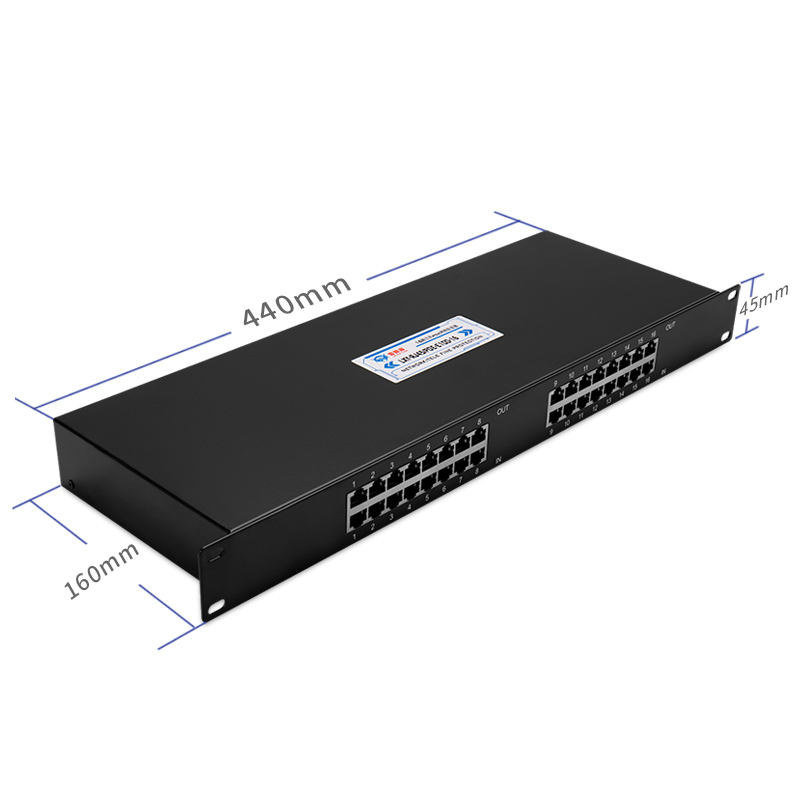 雷巽源网络机架式交换机信号防雷器16路百兆网线POE千兆避雷器 - 图2