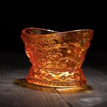 Glazed Yuanbao lamp holder for cup water purification cups Merchants for home crisp oil lamp candle holder chaetico for lamp