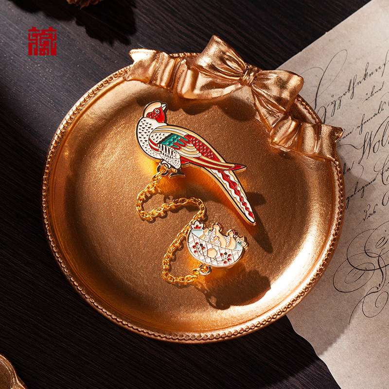 广东省博物馆威廉·莫里斯特展系列冰箱贴钥匙扣金属胸针创意纪念