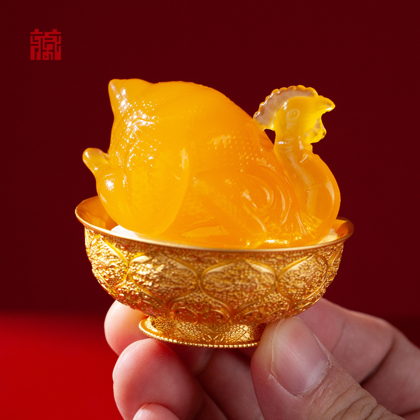 广东省博物馆陕西历史博物馆联名金玉满堂玉雕鸡冰箱贴收藏套装
