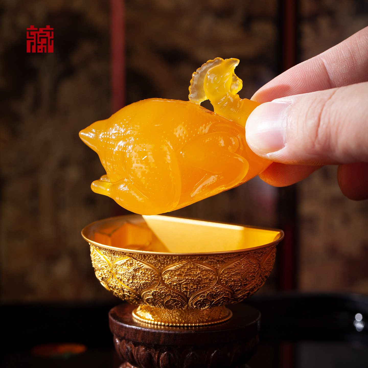 广东省博物馆陕西历史博物馆联名金玉满堂玉雕鸡冰箱贴收藏套装