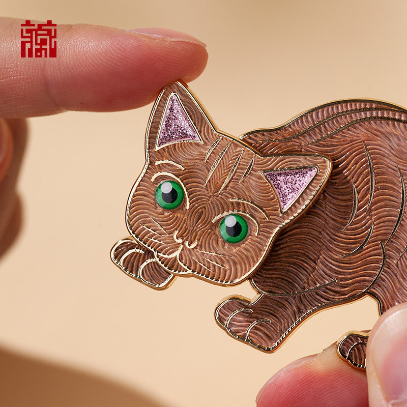 广东省博物馆广宁玉雕鸡冰箱贴金丝猫冰箱贴创意好物礼物送朋友