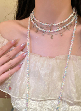 蝴蝶小米珠项链轻奢高级感