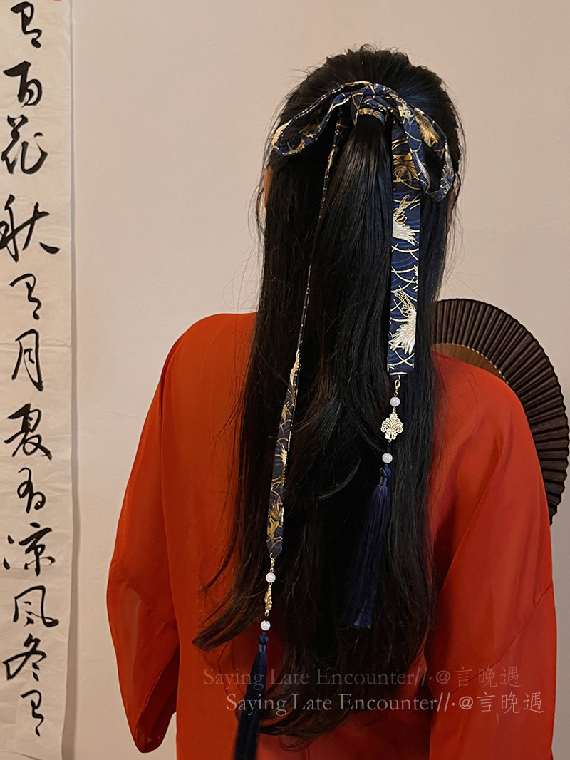 新中式古风红色锦鲤流苏发带女国风汉服飘带新年儿童喜庆过年配饰,淘宝优惠券,粉丝福利购,淘宝优惠卷