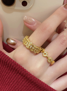 可调节小众开口戒指轻奢高级感