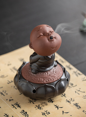 创意小和尚香炉陶瓷可爱小沙弥