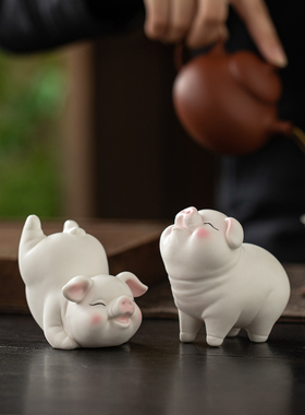 创意可爱小猪陶瓷摆件猪吉祥物