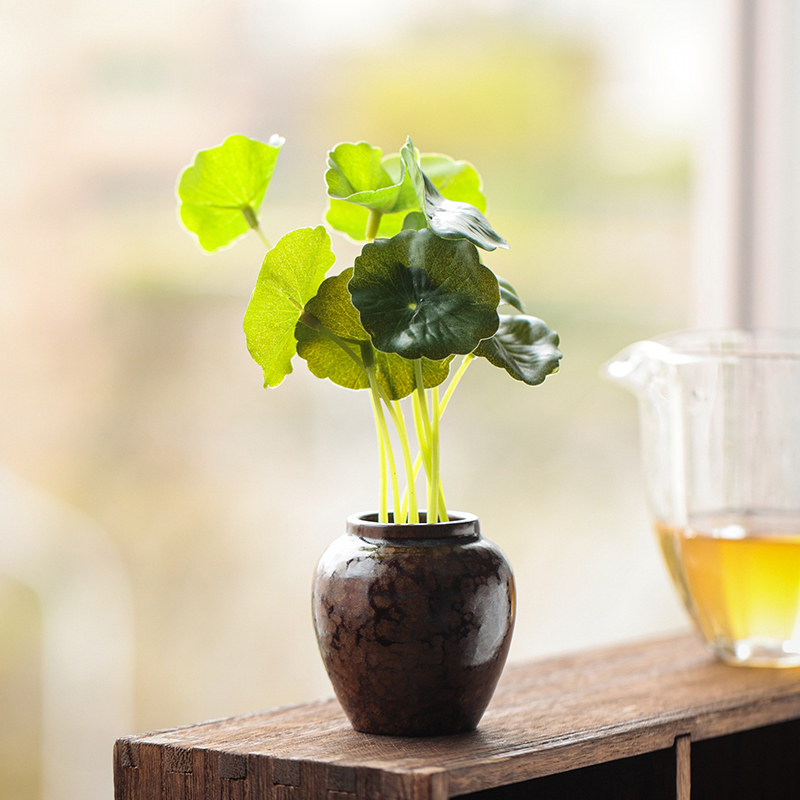 颂物 复古陶罐小花器摆件创意陶瓷迷你花缸 桌面博古架装饰品摆设,淘宝优惠券,粉丝福利购,淘宝优惠卷