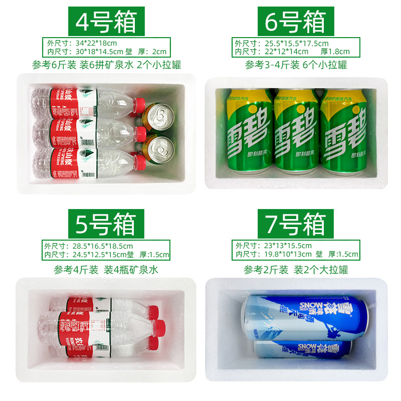 泡沫箱快递专用保温箱345678号水果冷藏包装箱加厚保鲜箱大种菜箱-图2