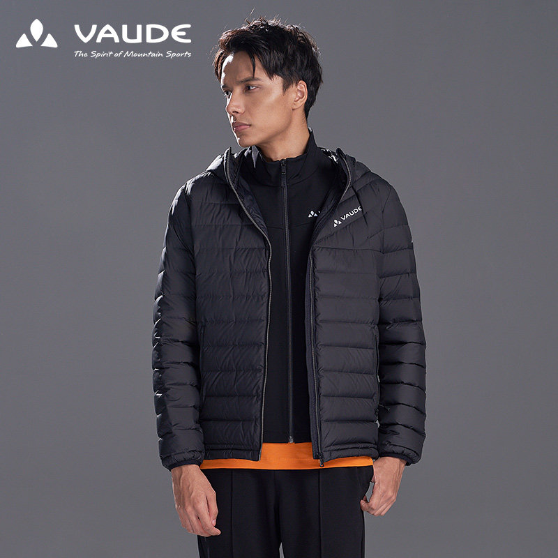 巍德vaude户外运动秋冬男款轻便保暖鹅绒700蓬连帽羽绒服外套沃德