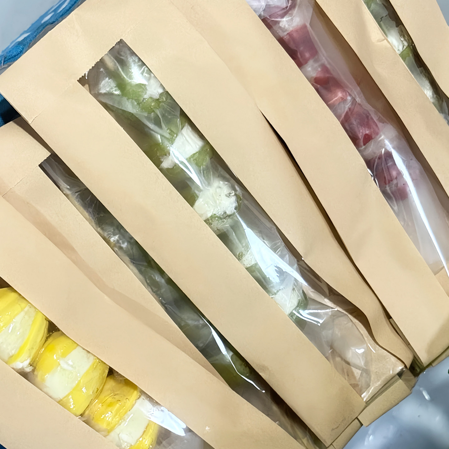 水果奶皮子糖葫芦独立包装袋黄色牛皮纸淋膜脆皮烤肠一次性打包袋,淘宝优惠券,粉丝福利购,淘宝优惠卷