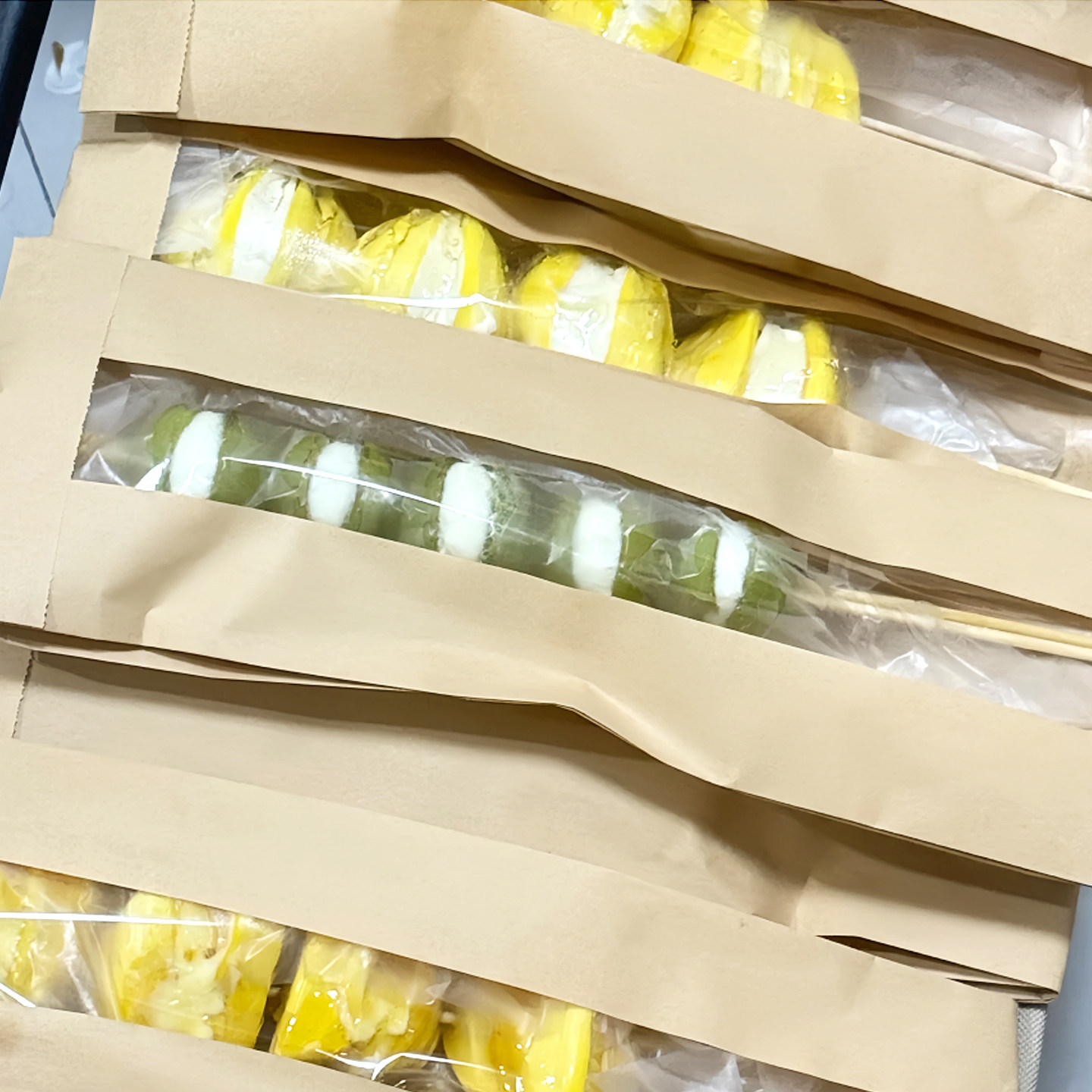 水果奶皮子糖葫芦独立包装袋黄色牛皮纸淋膜脆皮烤肠一次性打包袋,淘宝优惠券,粉丝福利购,淘宝优惠卷