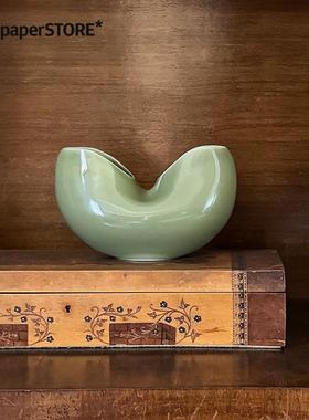 卷宗商店 | the coming 元宝双口瓶陶瓷花瓶装饰摆件高级感送礼