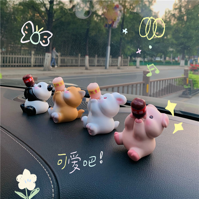 High-end Shiba Inu center console decompression car decoration ornaments