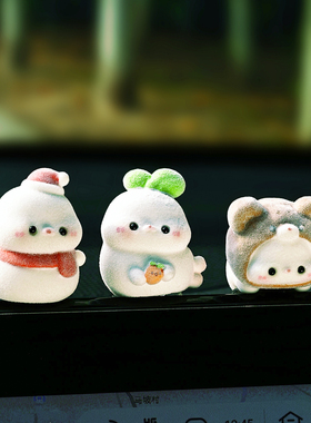 车载屏幕治愈系摆件白色海豹