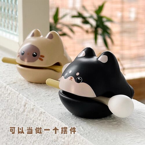木鱼敲桌面摆件治愈系解压玩具猫公德情绪稳定神器儿童生日礼物女 - 图1