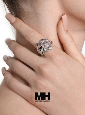 MonsterHarmony水滴锆石镶钻戒指