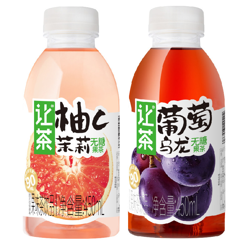 让茶侯明昊同款无糖果茶饮料青梅葡萄乌龙茶饮品解渴450ml*5瓶装