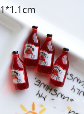 微景观仿真迷你小酒瓶洋酒瓶小夜灯装饰瓶子滴胶手机壳树脂小摆件