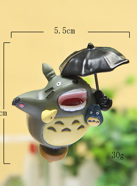 微景观龙猫公仔12款PVC卡通动漫猫咪鱼缸园艺造景玩偶公仔小摆件