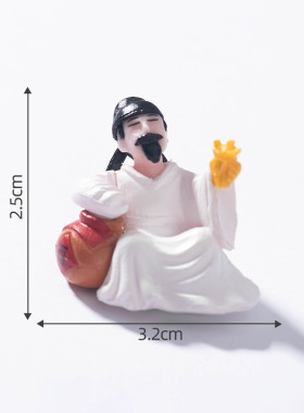 微景观中式石桌椅李白园艺造景古风人物桌子凳子复古装饰品小摆件