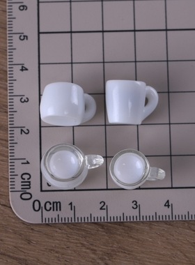 迷你仿真咖啡杯牛奶杯子模型啤酒杯微缩食玩娃娃屋生活装饰小摆件