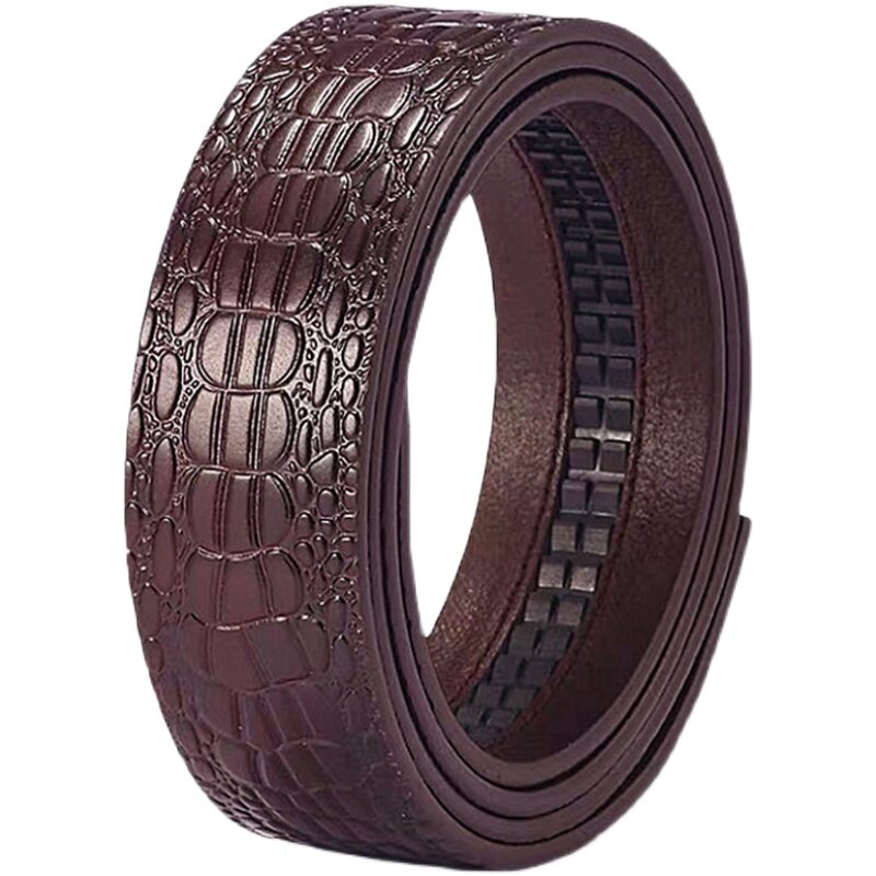 2024皮带男新款不带头纯牛皮自动扣潮流百搭青年真皮带条男士腰带