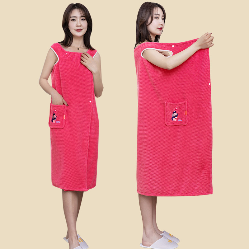 可穿可裹浴巾式浴袍非纯棉全棉女成人柔软吸水家用速干不掉毛可爱