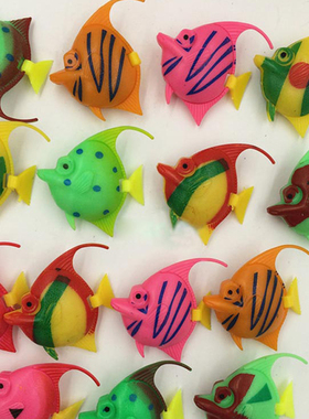 会动的仿真鱼假鱼会游动小鱼模型软胶假金鱼小号热带装饰道具玩具