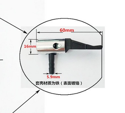 车载充气泵气嘴接头气管配件12V打气泵充气嘴充气泵车载家用气嘴