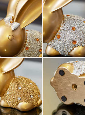 轻奢高档兔子摆件客厅酒柜电视柜装饰品玄关摆设小众高级家居饰品