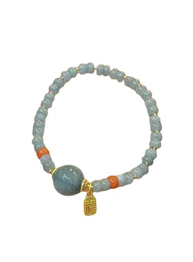 天然高品质东陵玉算盘珠手串玉石手链