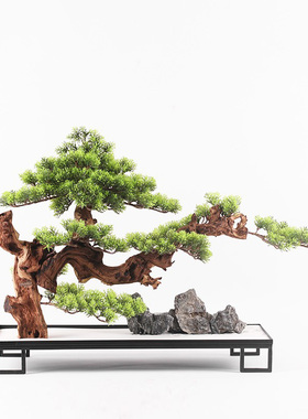 新中式铁圈迎客松仿真售楼处