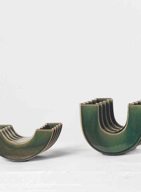 简约绿色复古艺术陶瓷陶罐摆件民宿酒店样板间装饰饰品摆设