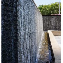 Flow Sink Water Curtain Wall Patio Water Landscape Stainless Steel Out Sink Garden Fish Pool Waterfall Water Outlet Waterscape Wall