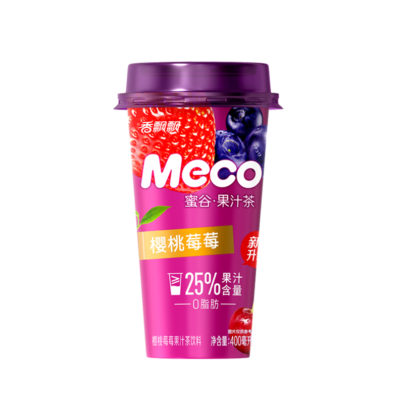 香飘飘Meco蜜谷果汁茶饮料桃桃红柚泰式青柠樱桃莓莓荔枝即饮茶饮 - 图2