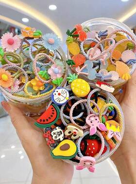 Children's cartoon rubber band girl's head rope scrunchie